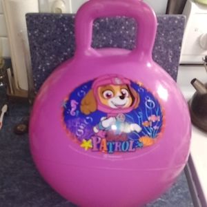 Hedstom sea patrol kids jumping bouncy ball w/ handle size 18" age 3-6